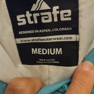 Strafe Outerwear Sz M Womens Aqua Boomerang Snow Pants Ski Snowboard